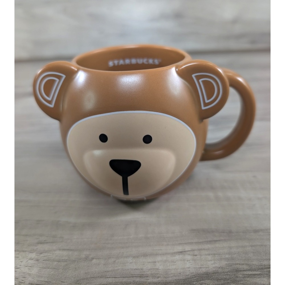 Starbucks 2025 Holiday Bearista Mug Cup Brown And White 14oz Bear Mug